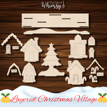 Load image into Gallery viewer, Layered Christmas Village Kit