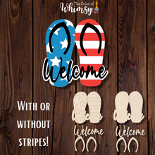 Load image into Gallery viewer, Layered Flip Flip Welcome