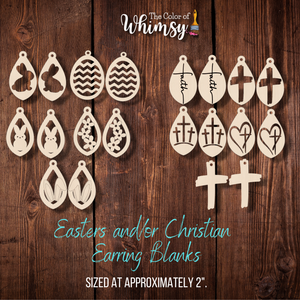 Easter and/or Christian Earring Blank Sets