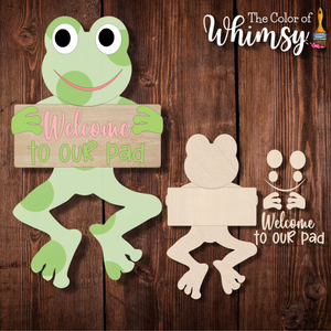 SALE Layered Welcome to Our Pad Frog