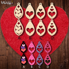 Load image into Gallery viewer, Valentine&#39;s Heart Earring Blank Sets
