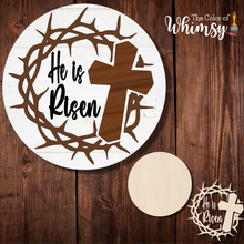 Load image into Gallery viewer, Layered Crown of Thorns He is Risen Sign