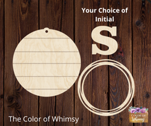 Load image into Gallery viewer, Farmhouse Initial 3D Ornament