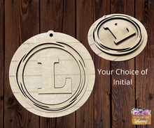 Load image into Gallery viewer, Farmhouse Initial 3D Ornament