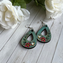 Load image into Gallery viewer, Floral Earrings SVG DIGITAL File