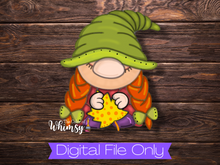 Load image into Gallery viewer, Gnome with Leaf SVG Cut File