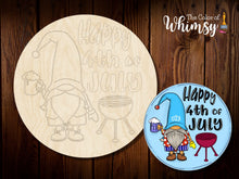 Load image into Gallery viewer, Happy Fourth Gnome SVG Cut File