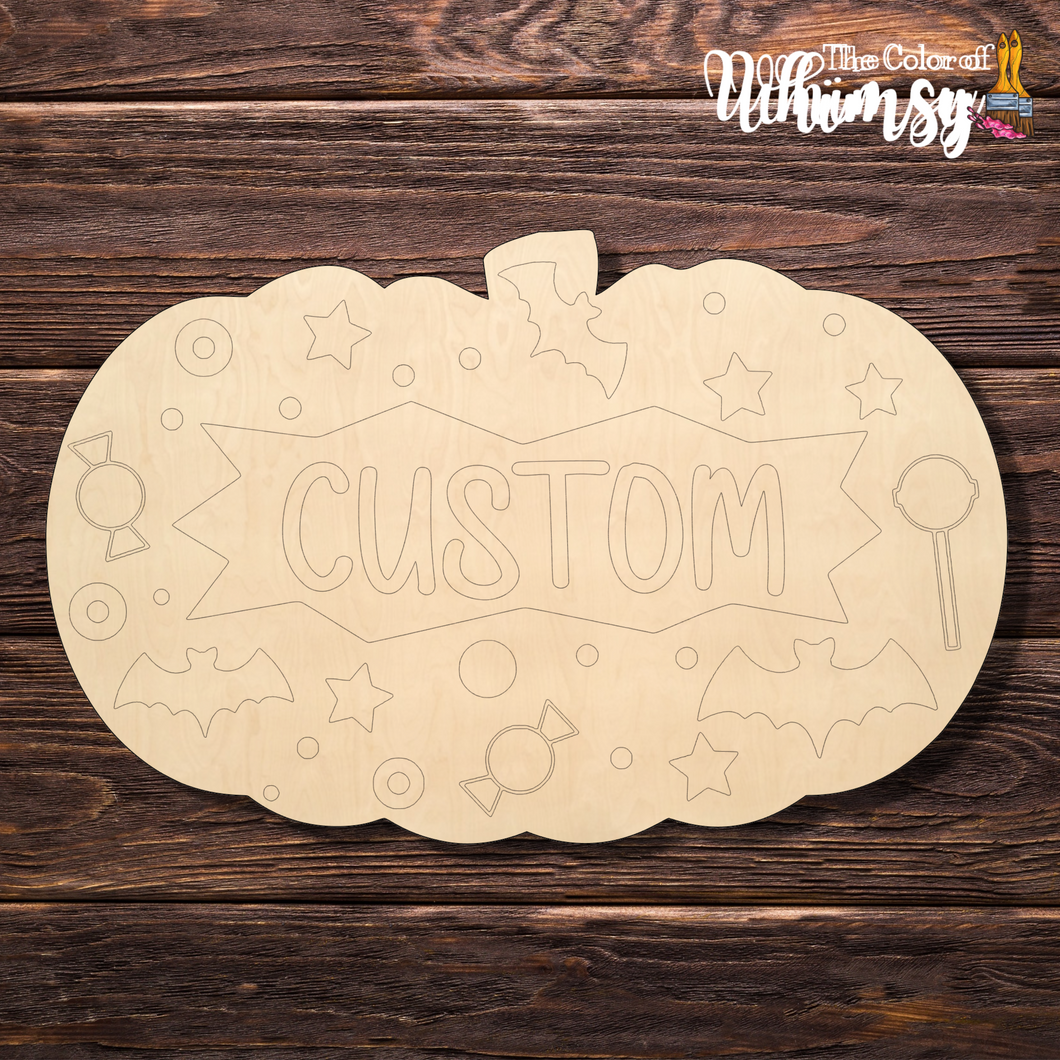 Decorated Pumpkin Ornament - Personalized Etched