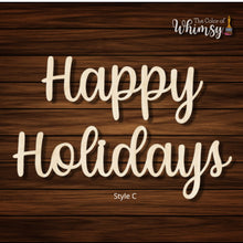 Load image into Gallery viewer, Happy Holidays Words