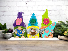 Load image into Gallery viewer, Three Summer Gnomes with Stand