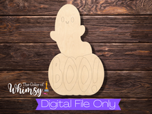 Load image into Gallery viewer, Ghost with Pumpkin SVG Cut File