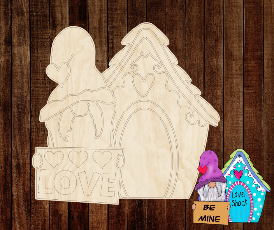 Love Heart Gnome Home