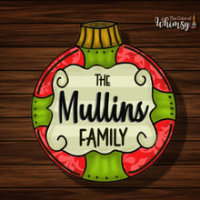 Load image into Gallery viewer, Christmas Name Ornament