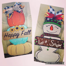Load image into Gallery viewer, Happy Fall Pumpkins - Reservable Snowman