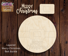 Load image into Gallery viewer, Santa Belt Layered Round 3D