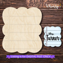 Load image into Gallery viewer, School Notebook Paper SVG Cut File