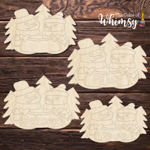 Load image into Gallery viewer, Snow Couple with Sign