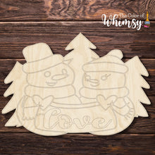Load image into Gallery viewer, Snow Couple with Sign