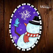 Load image into Gallery viewer, Snowman Oval SVG File
