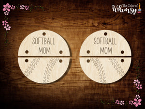 Softball Mom Earring Blank Sets
