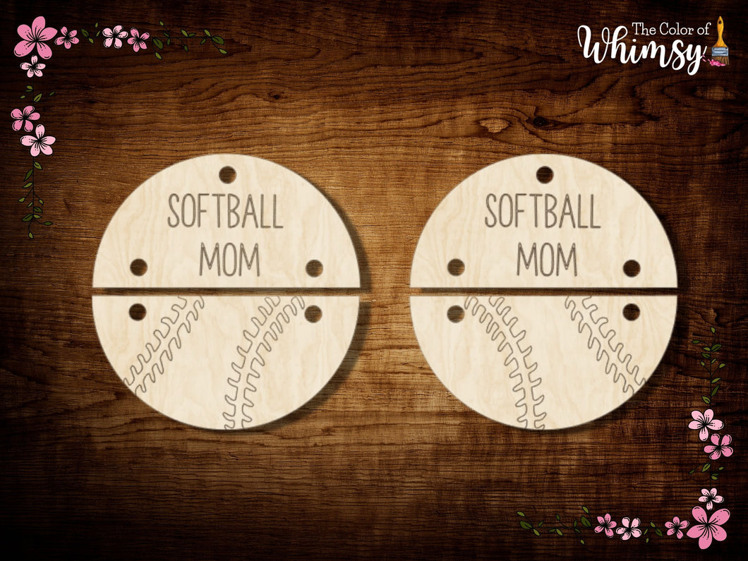 Softball Mom Earring Blank Sets