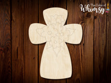 Load image into Gallery viewer, Cross Floral SVG Cut File