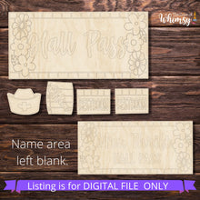 Load image into Gallery viewer, Hall Pass and Blank For Personalizing SVG
