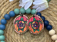 Load image into Gallery viewer, Tropical Turtle Earrings SVG DIGITAL File