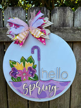 Load image into Gallery viewer, Hello Spring Umbrella Three Layered Sign