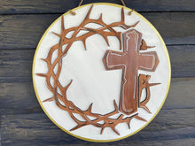 Load image into Gallery viewer, Layered Crown of Thorns He is Risen Sign
