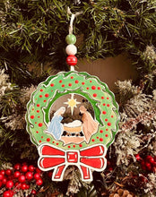 Load image into Gallery viewer, Nativity Scene Wreath