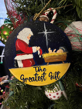 Load image into Gallery viewer, Santa at Manger - Greatest Gift