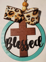 Load image into Gallery viewer, Blessed Cross Car Charm