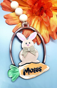 Easter Bunny and Carrot Name Ornament (5 Count)