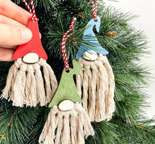 Load image into Gallery viewer, 2 Piece Gnome Hat Macramé/String Ornaments