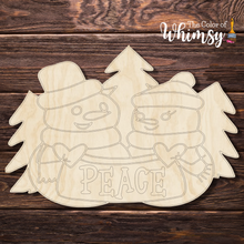Load image into Gallery viewer, Snow Couple with Sign