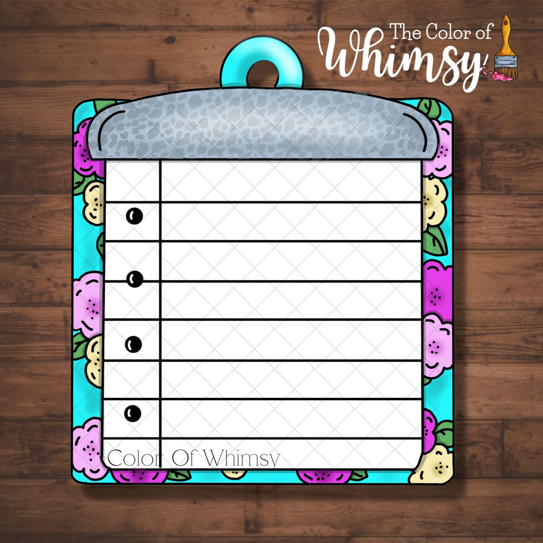Floral Clipboard Layered
