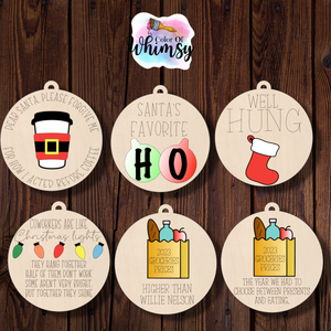 Layered Funny Christmas Ornaments