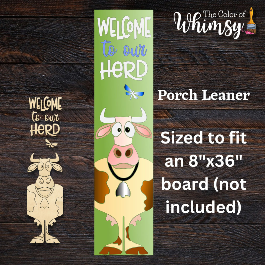Welcome to Our Herd Porch Leaner