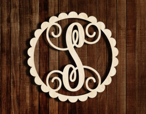 Letter in Scalloped Circles