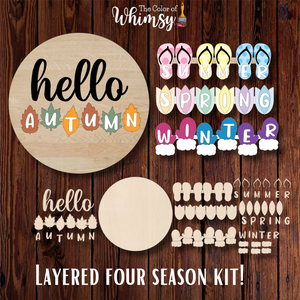 Layered Hello Fall, Winter, Summer and Spring: Four Season Kit