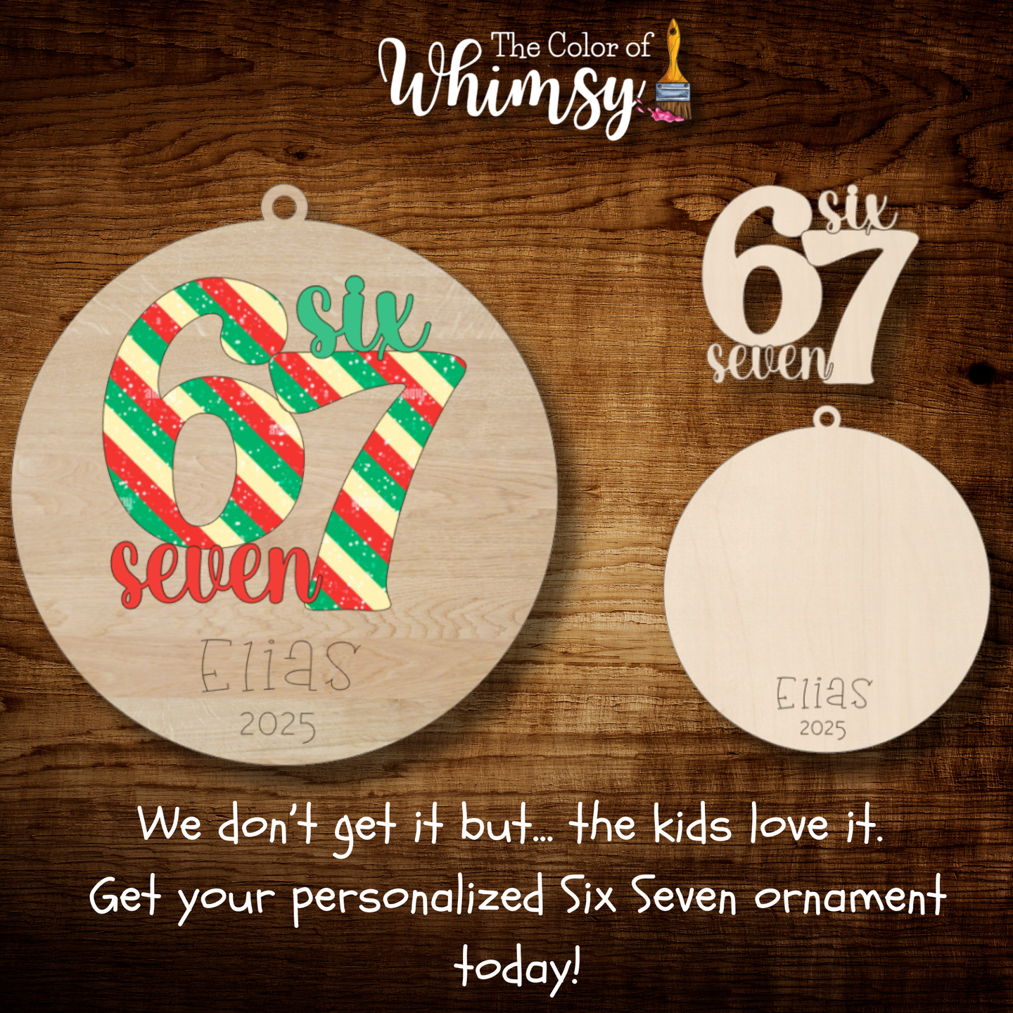 Funny Personalized Six Seven Ornament