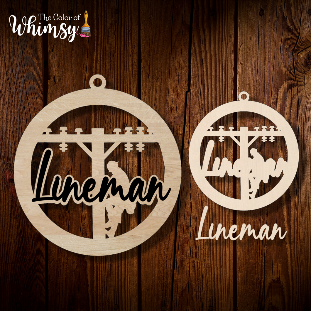 Layered Lineman Ornament