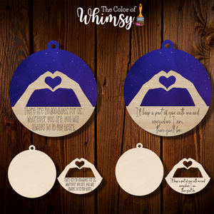 Layered Hand Heart Ornaments (Two Options)