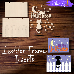 Happy Halloween Ladder Frame Inserts