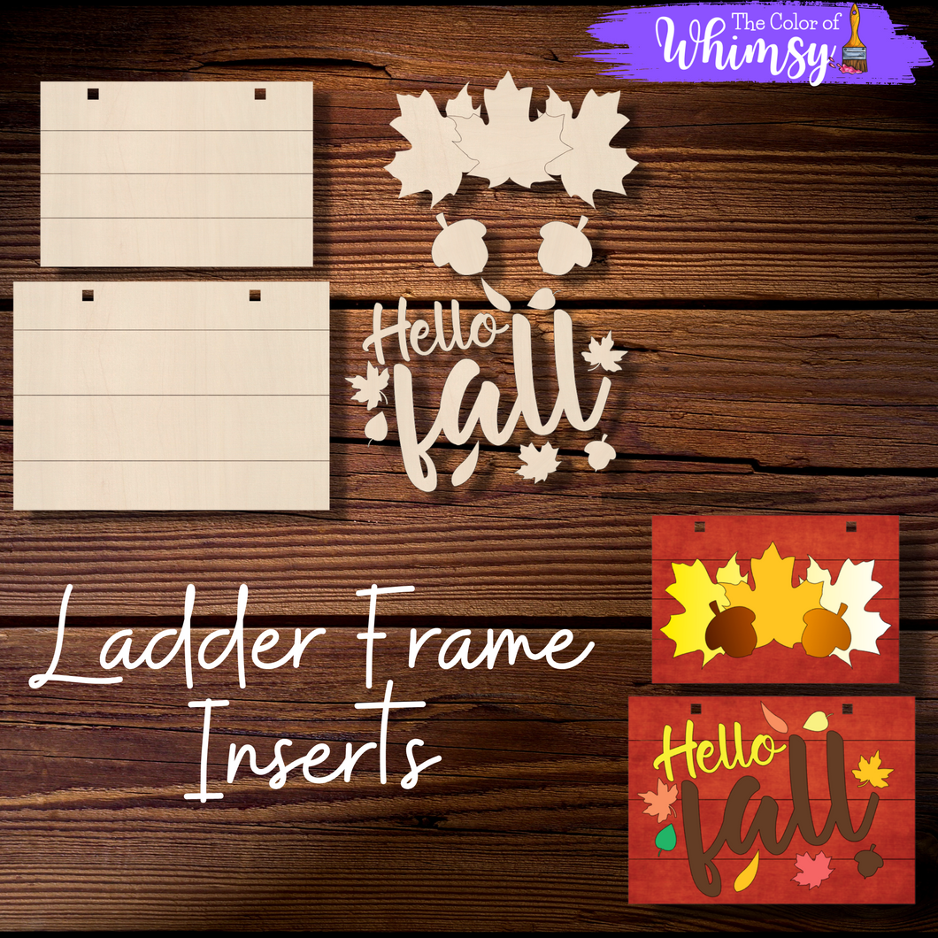 Hello Fall Ladder Frame Inserts