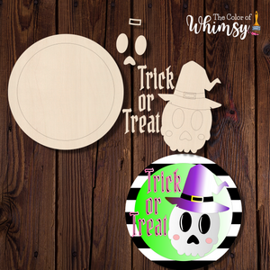 Trick or Treat Skull Round - Layered or Etched