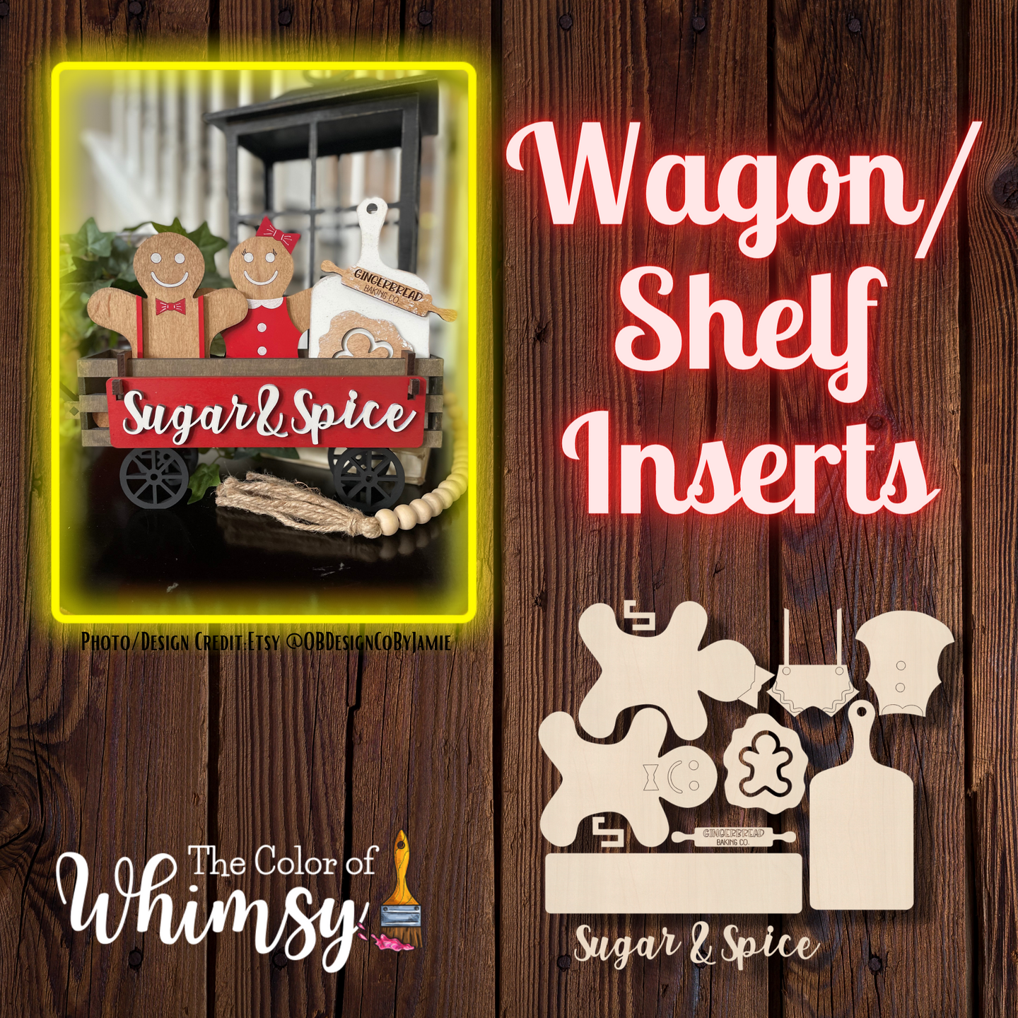 Gingerbread Wagon/Shelf Additions