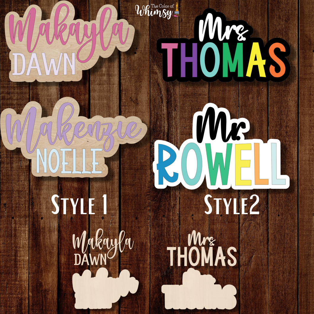 *SALE* Personalized Layered Offset Name Signs