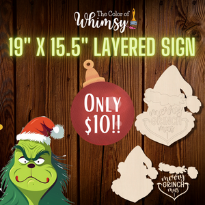 *SALE*  19" Layered Merry Grinchmas